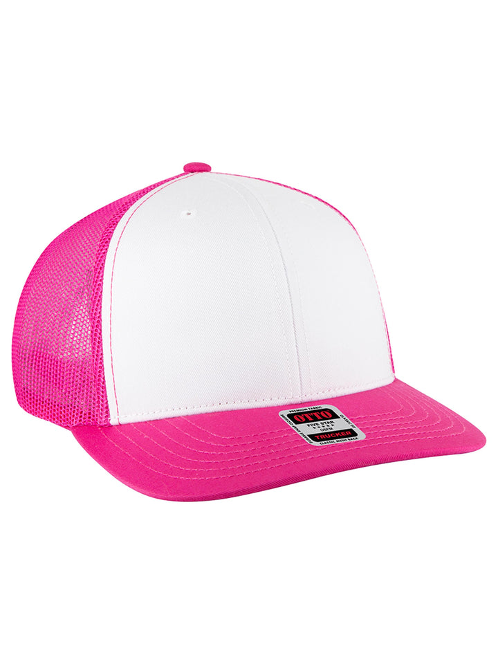 OTTO CAP 6 Panel Mid Profile Mesh Back Trucker Hat