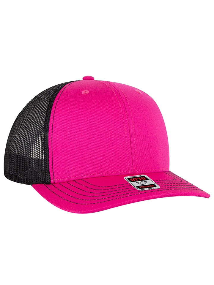OTTO CAP 6 Panel Mid Profile Mesh Back Trucker Hat