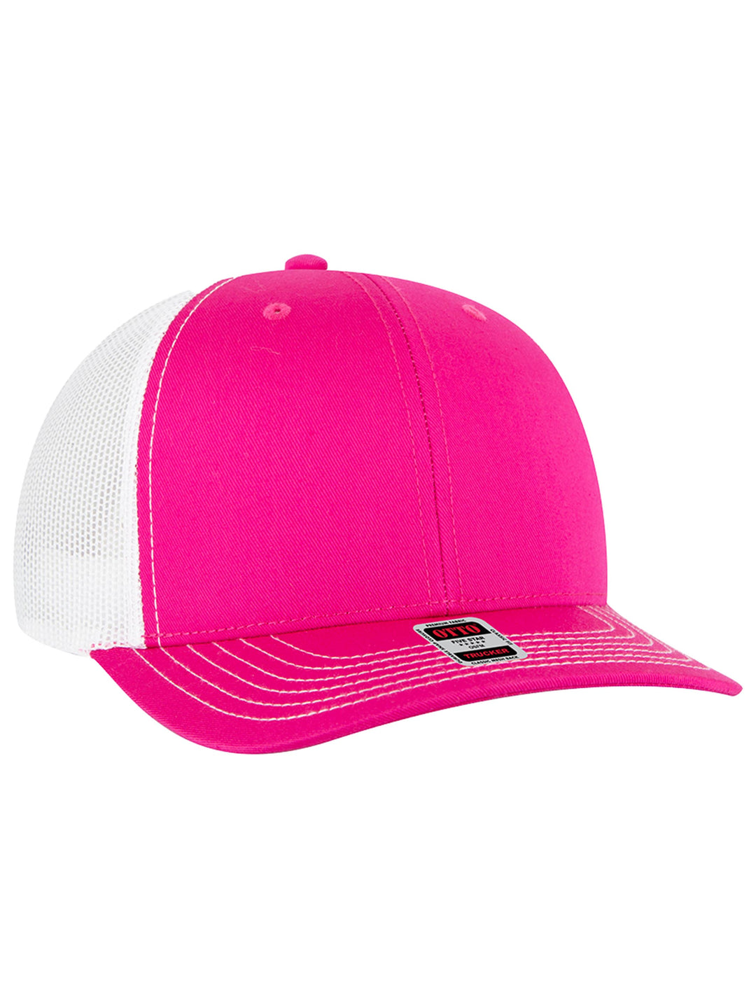 OTTO CAP 6 Panel Mid Profile Mesh Back Trucker Hat