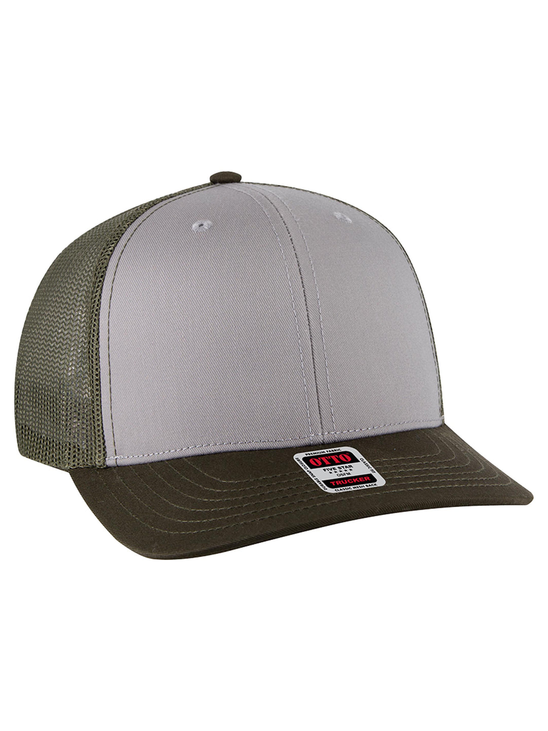 OTTO CAP 6 Panel Mid Profile Mesh Back Trucker Hat