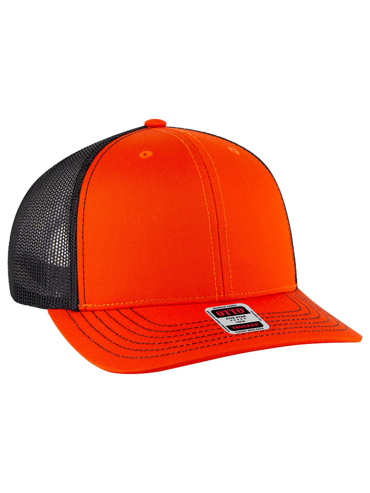 OTTO CAP 6 Panel Mid Profile Mesh Back Trucker Hat