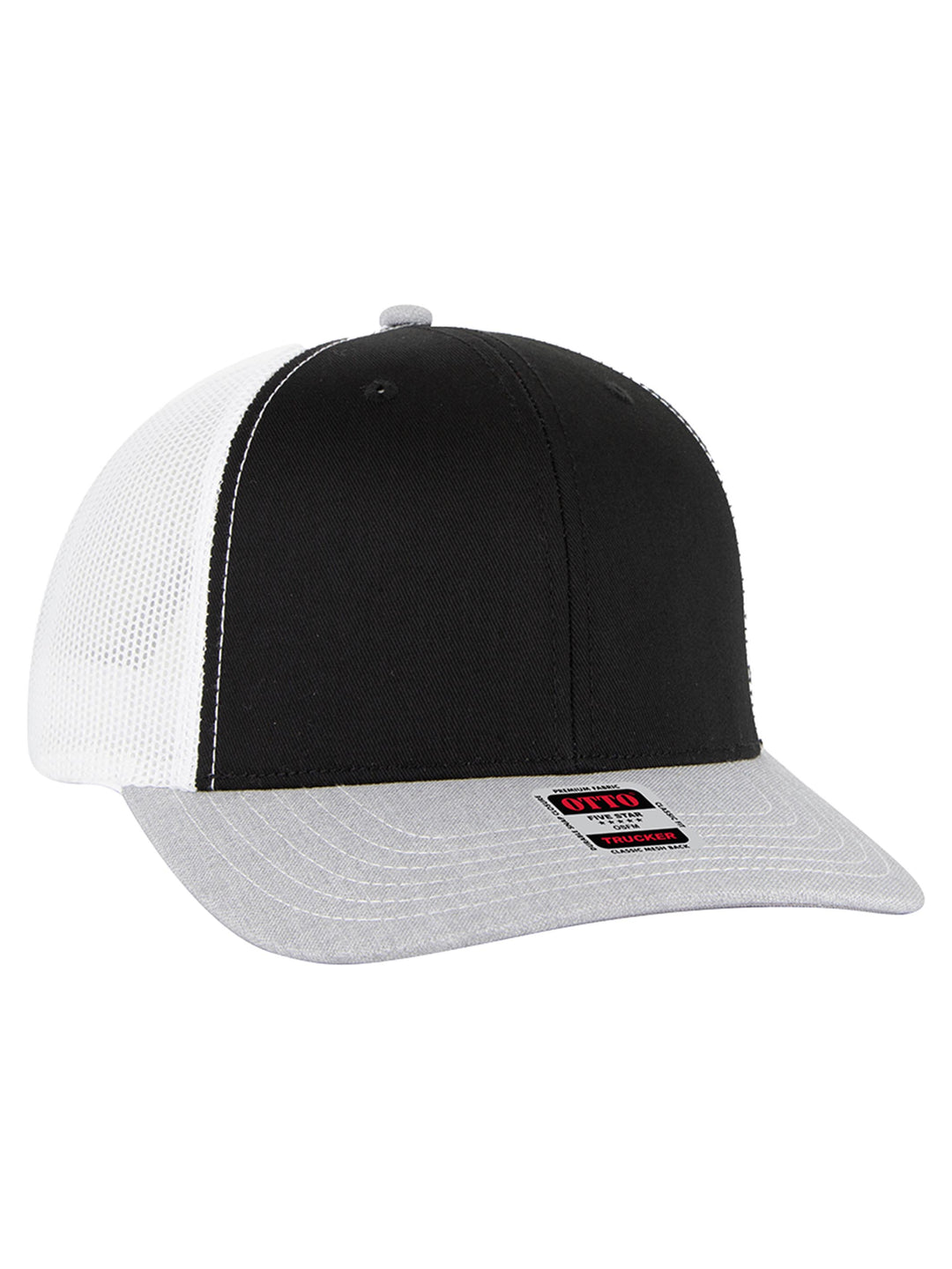 OTTO CAP 6 Panel Mid Profile Mesh Back Trucker Hat