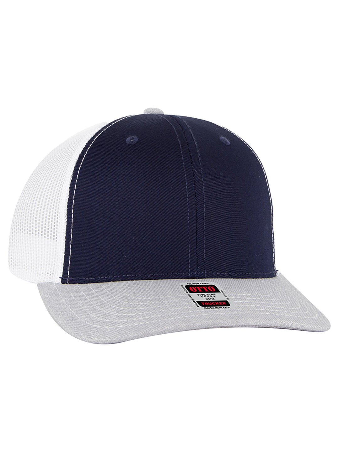 OTTO CAP 6 Panel Mid Profile Mesh Back Trucker Hat