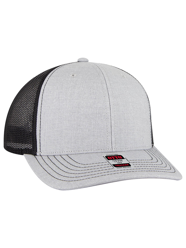 OTTO CAP 6 Panel Mid Profile Mesh Back Trucker Hat