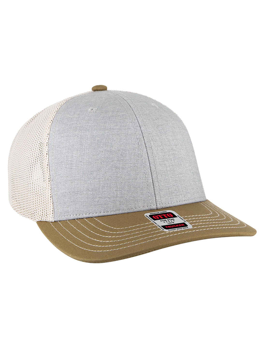 OTTO CAP 6 Panel Mid Profile Mesh Back Trucker Hat
