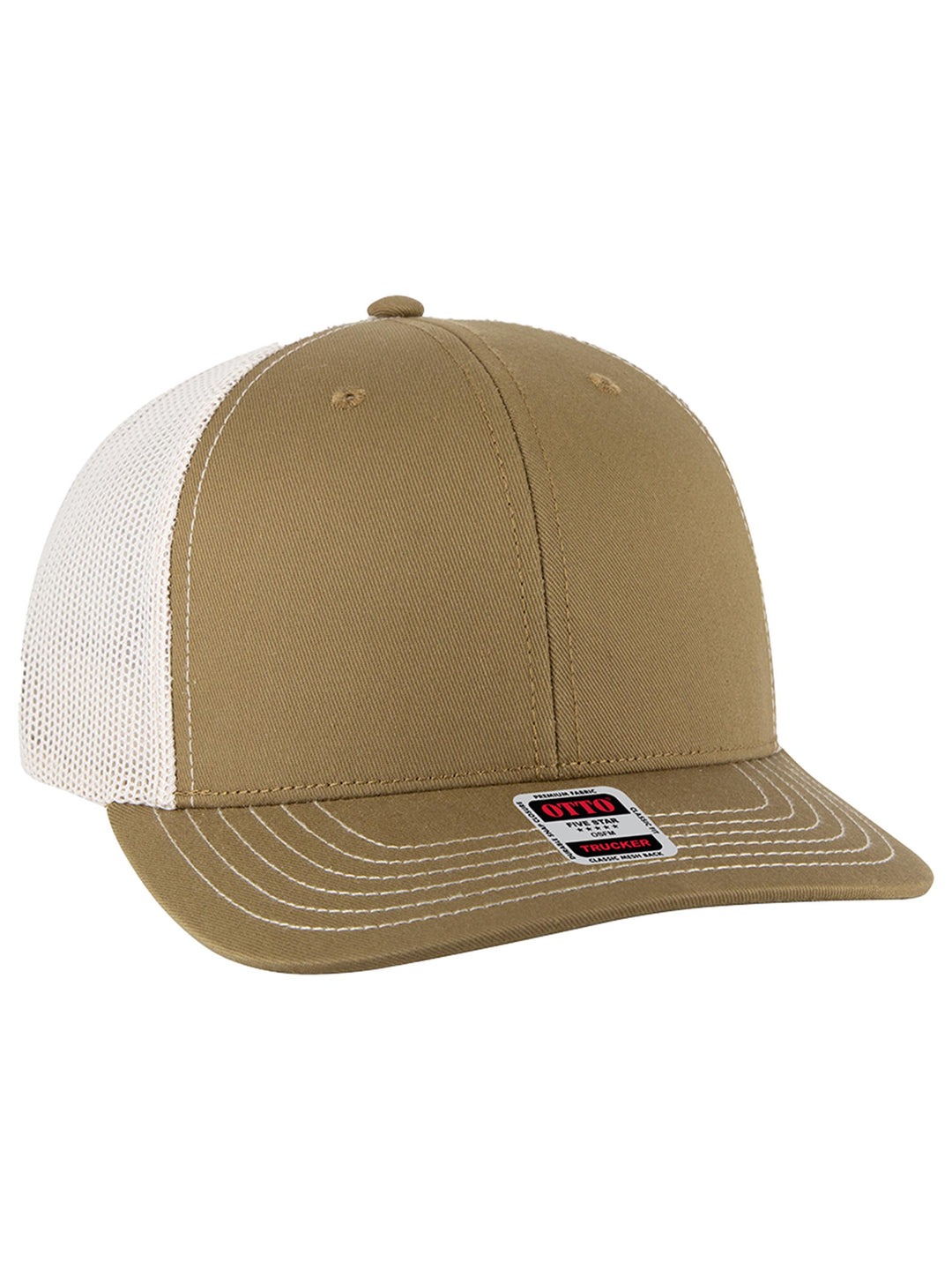 OTTO CAP 6 Panel Mid Profile Mesh Back Trucker Hat