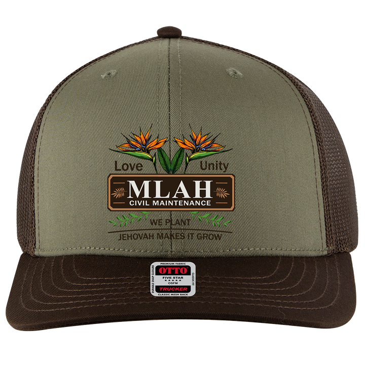 MLAH Otto 6 Panel Mid Profile Trucker