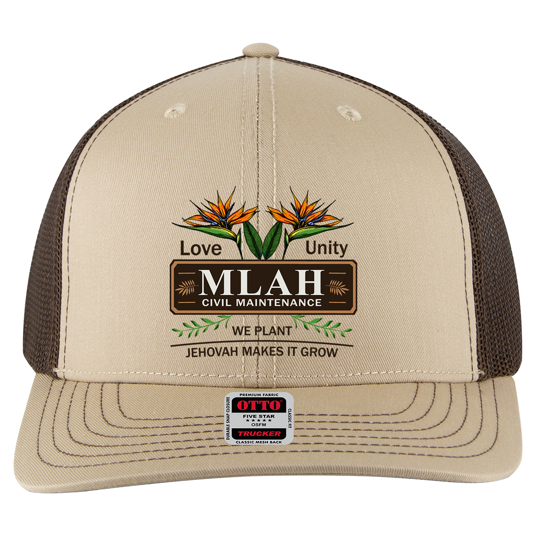 MLAH Otto 6 Panel Mid Profile Trucker