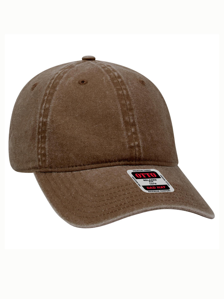 Otto 6 Panel Dad Hat- Garment Washed