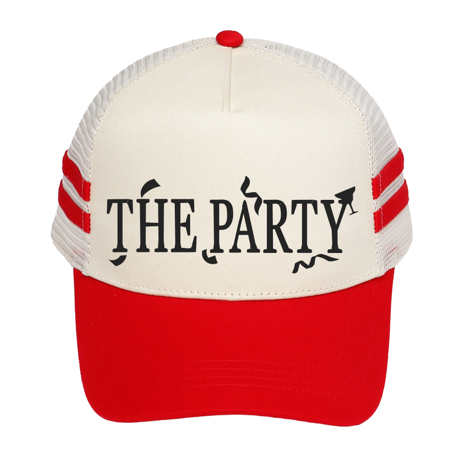 "The Party" Retro Stripe Mesh Trucker