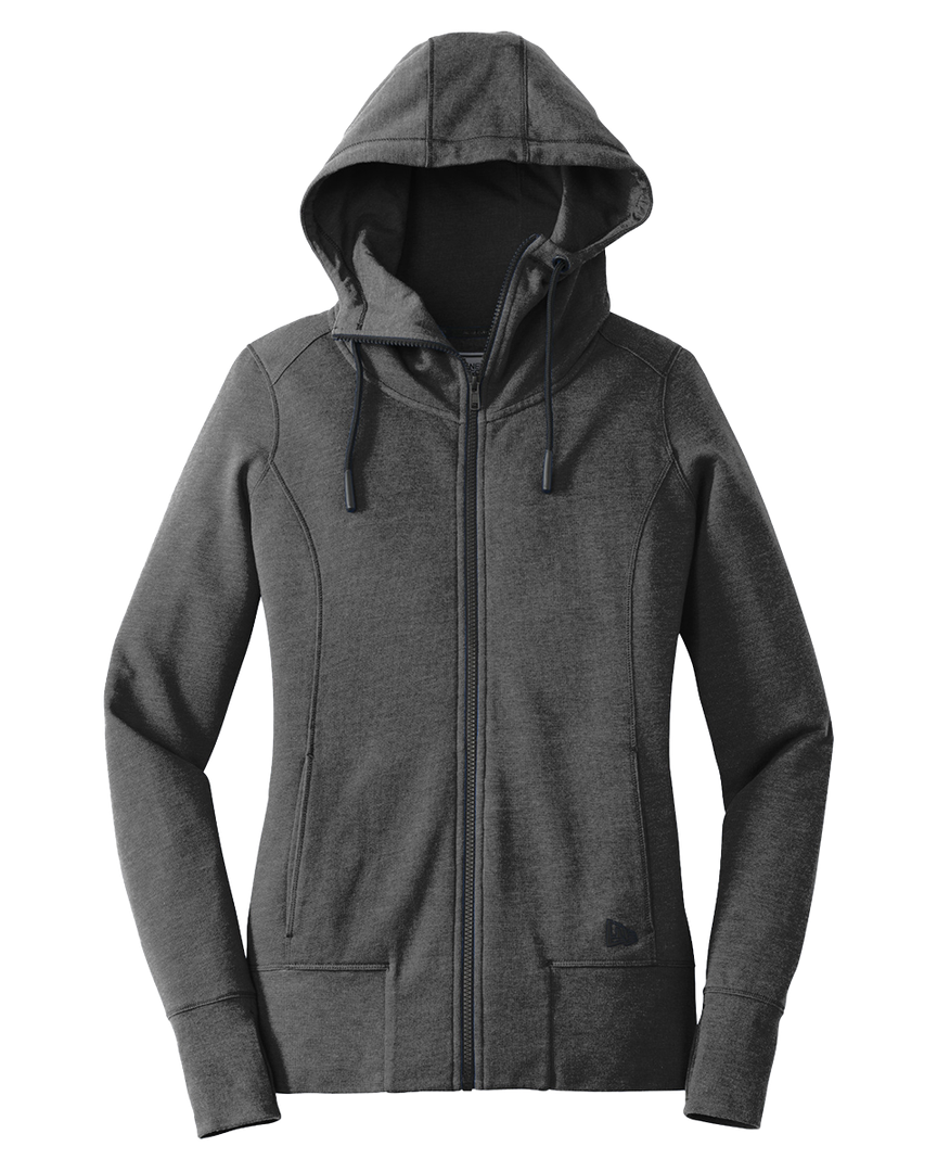 New Era Ladies Tri-Blend Fleece Zip-Up Hoodie (7.1 oz 55/34/11 Cotton, Poly & Rayon Fleece Blend)