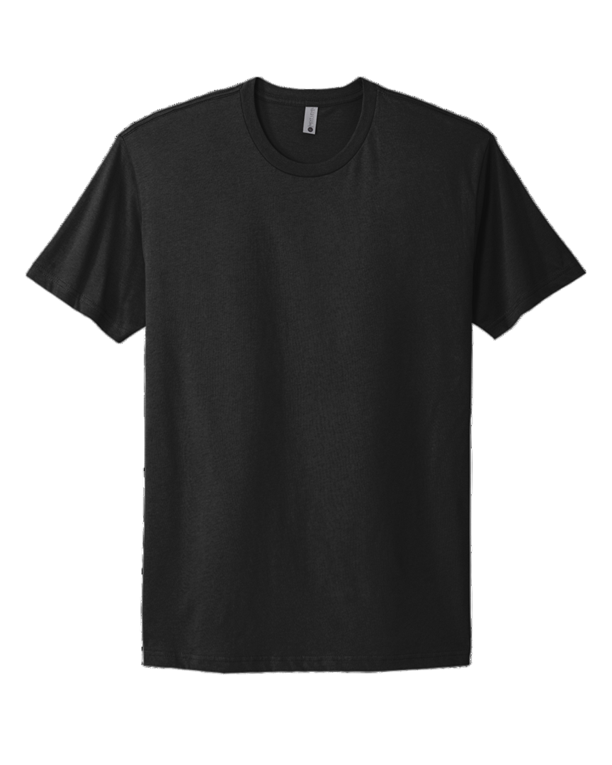 Next Level Apparel Cotton Tee NL3600 in black, lightweight and soft, perfect for casual wear. Classic crew neck design with short sleeves.