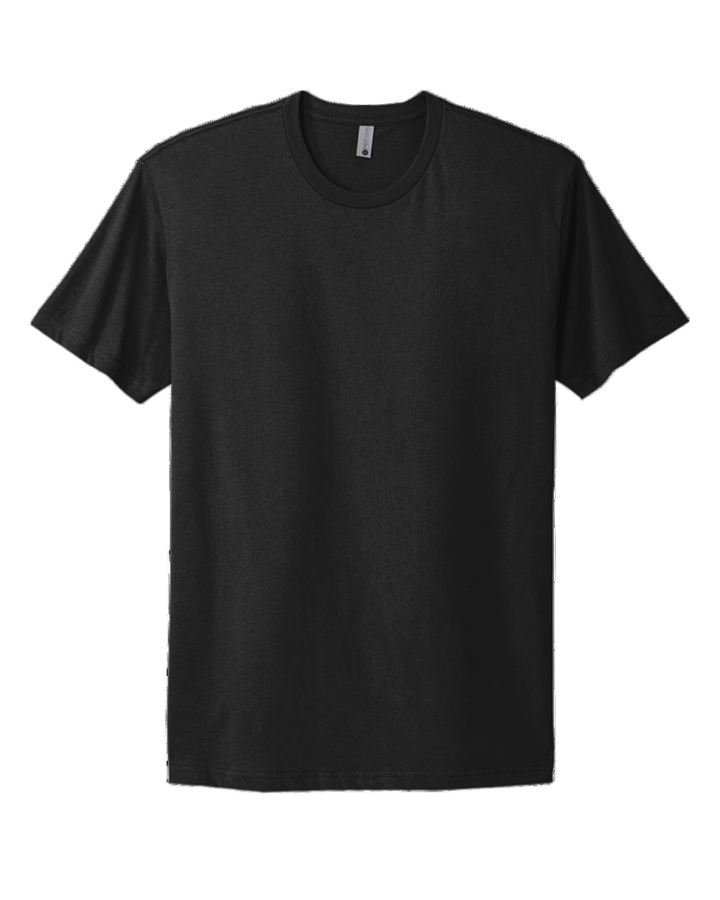 Next Level Apparel Cotton Tee NL3600 in black, lightweight and soft, perfect for casual wear. Classic crew neck design with short sleeves.