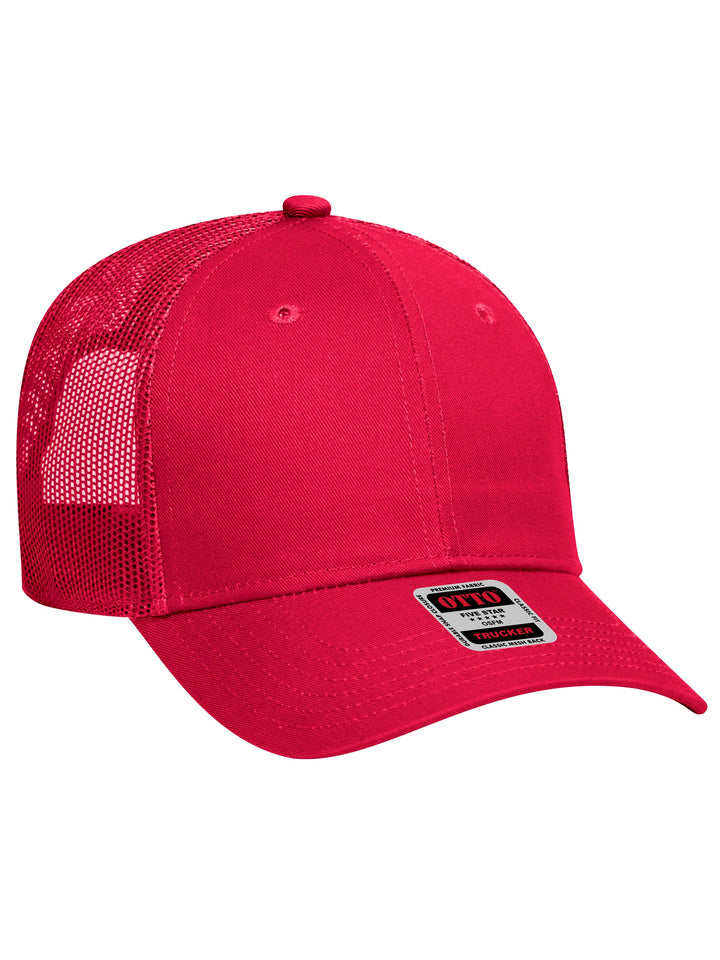 OTTO 6 Panel Low Profile Mesh Back Trucker Hat