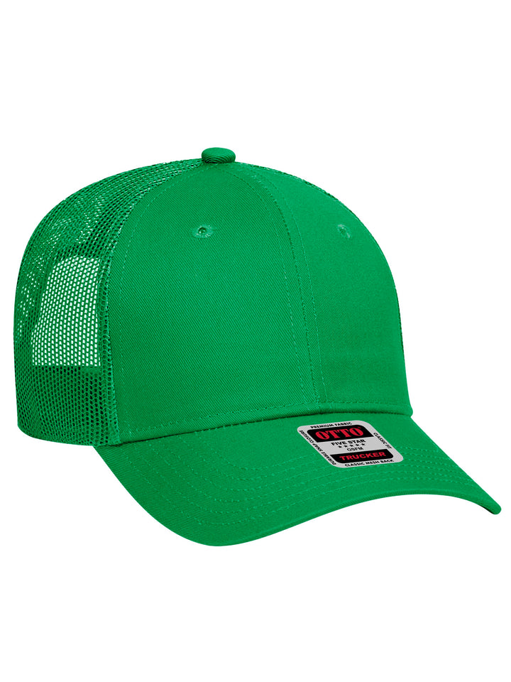OTTO 6 Panel Low Profile Mesh Back Trucker Hat
