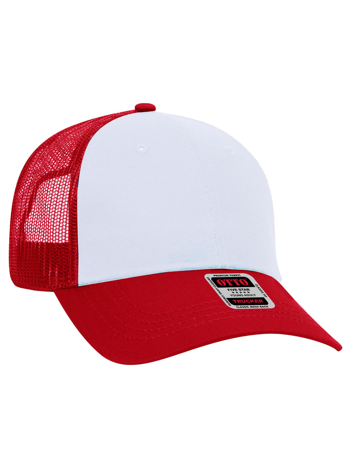 OTTO 6 Panel Low Profile Mesh Back Trucker Hat