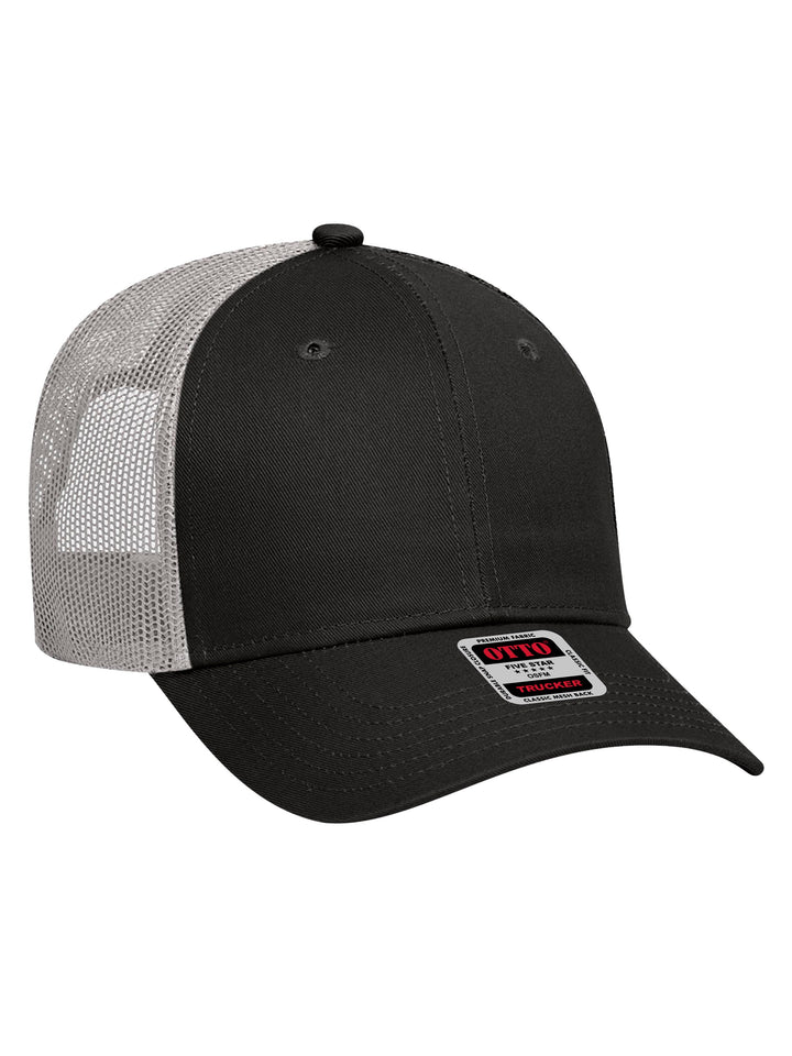 OTTO 6 Panel Low Profile Mesh Back Trucker Hat