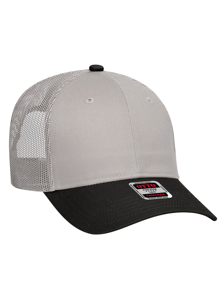 OTTO 6 Panel Low Profile Mesh Back Trucker Hat