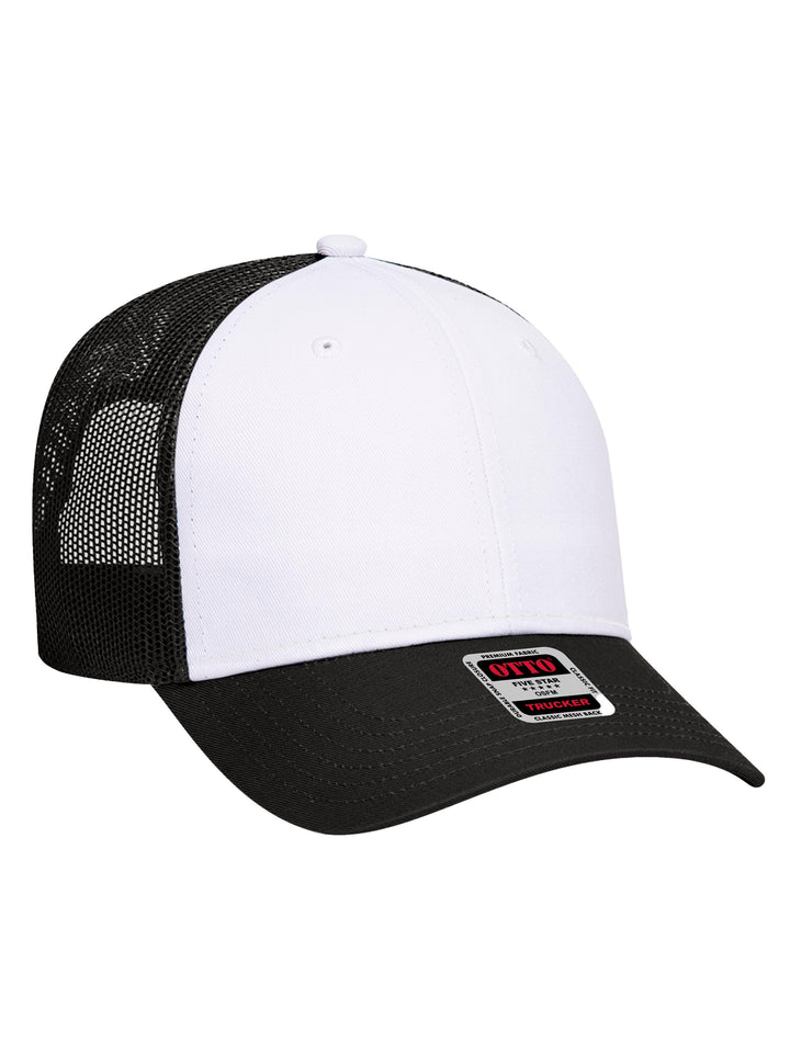 OTTO 6 Panel Low Profile Mesh Back Trucker Hat