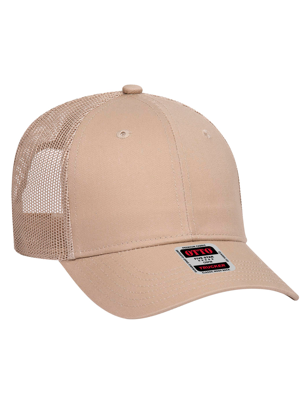OTTO 6 Panel Low Profile Mesh Back Trucker Hat
