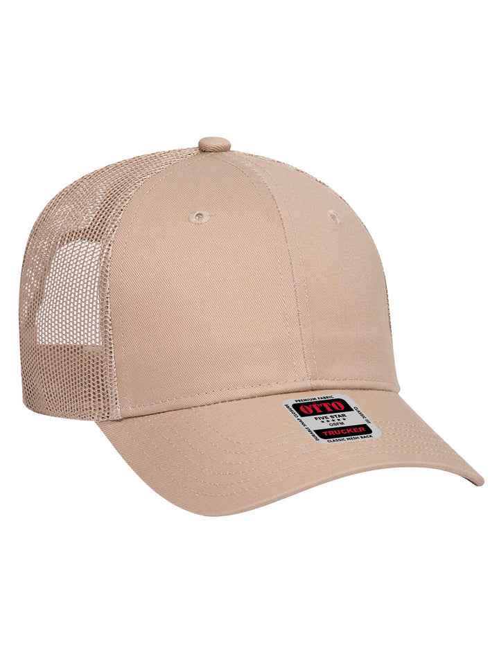 OTTO 6 Panel Low Profile Mesh Back Trucker Hat