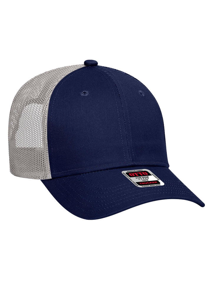 OTTO 6 Panel Low Profile Mesh Back Trucker Hat