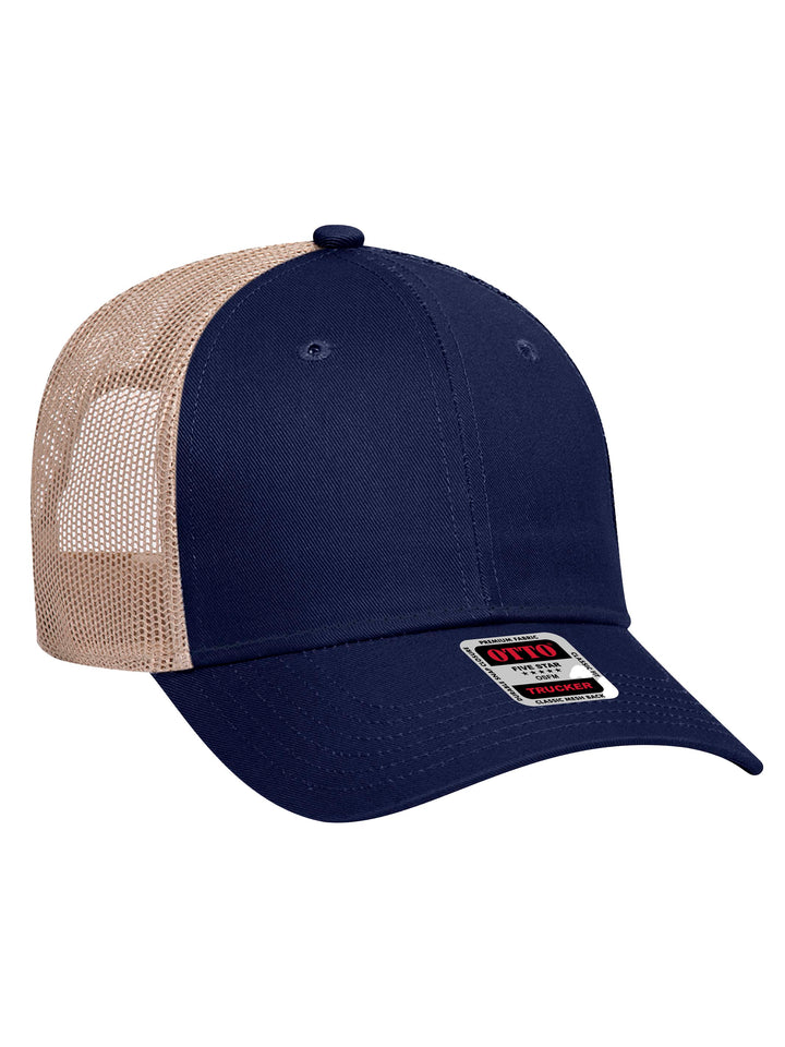 OTTO 6 Panel Low Profile Mesh Back Trucker Hat