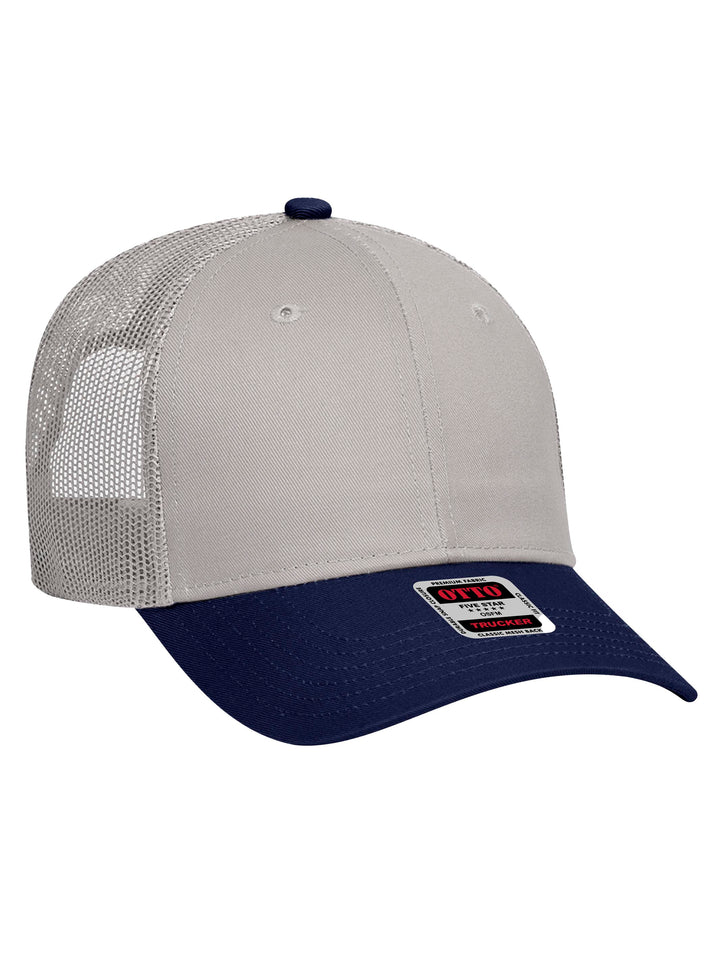 OTTO 6 Panel Low Profile Mesh Back Trucker Hat