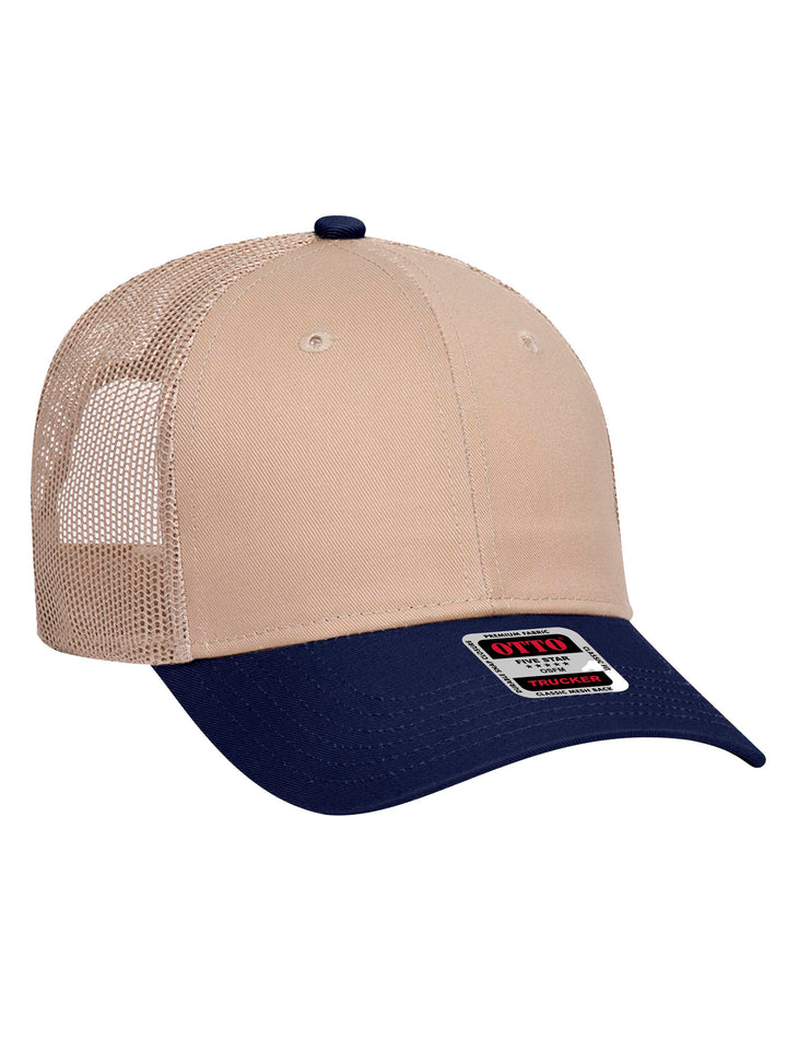 OTTO 6 Panel Low Profile Mesh Back Trucker Hat