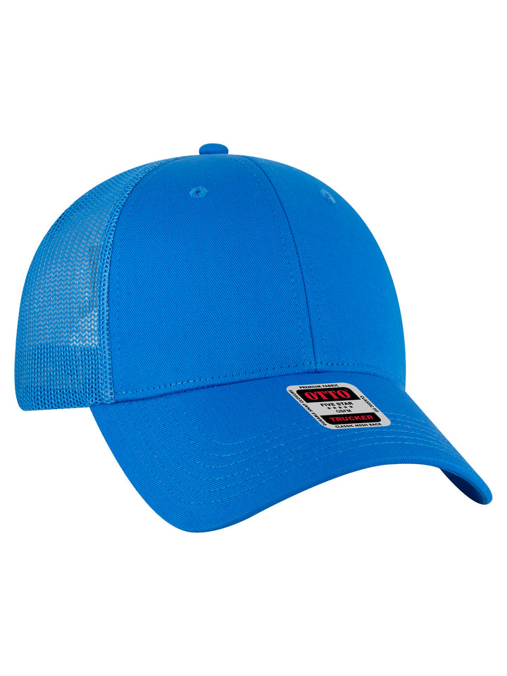 OTTO 6 Panel Low Profile Mesh Back Trucker Hat
