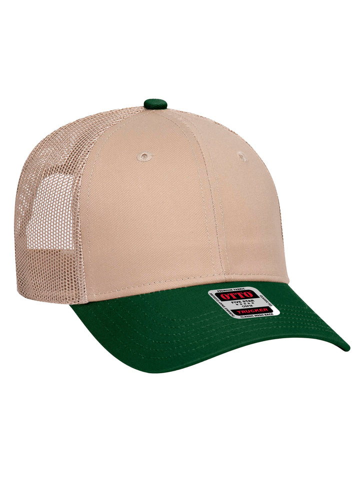OTTO 6 Panel Low Profile Mesh Back Trucker Hat