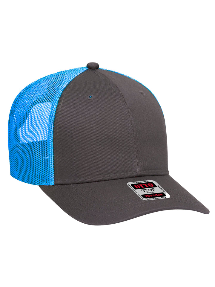 OTTO 6 Panel Low Profile Mesh Back Trucker Hat