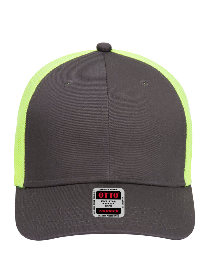 OTTO 6 Panel Low Profile Mesh Back Trucker Hat