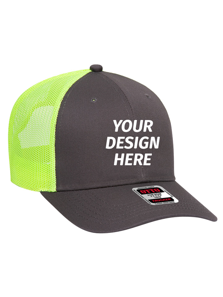 OTTO 6 Panel Low Profile Mesh Back Trucker Hat
