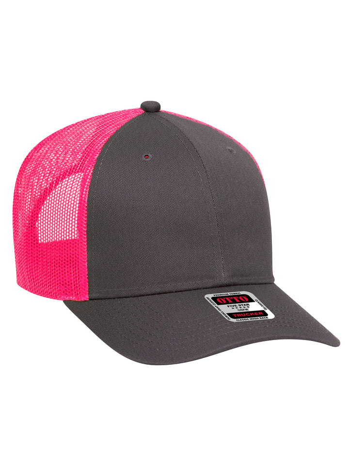 OTTO 6 Panel Low Profile Mesh Back Trucker Hat