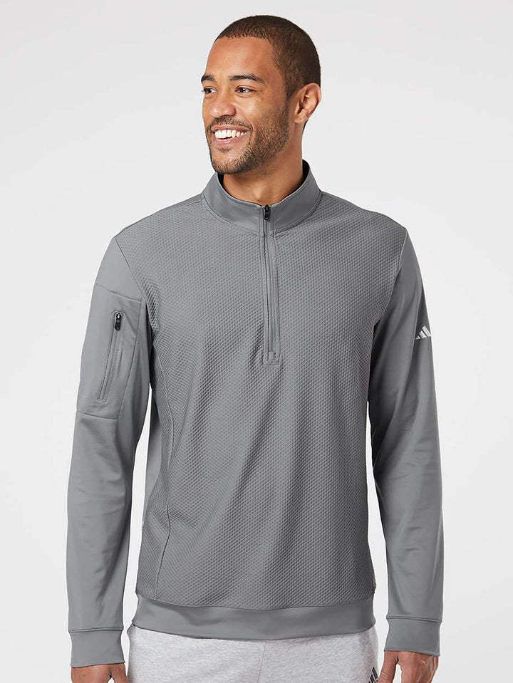 Adidas Performance Textured 1/4 Zip Pullover