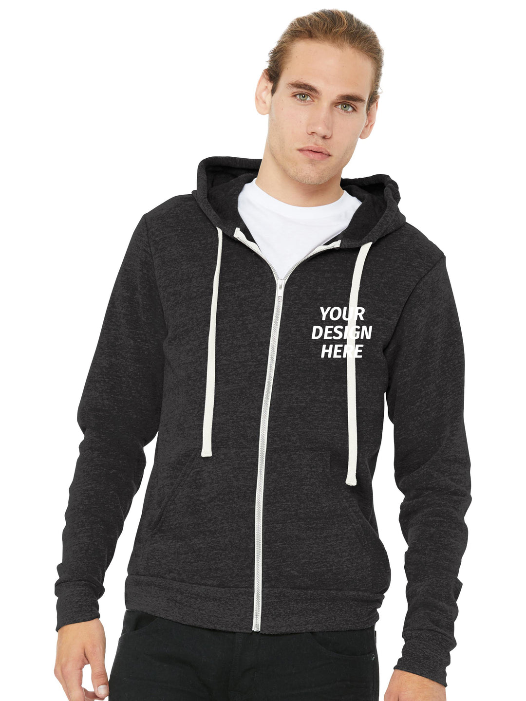 Bella + Canvas Tr-Blend Fleece Zip Up Hoodie