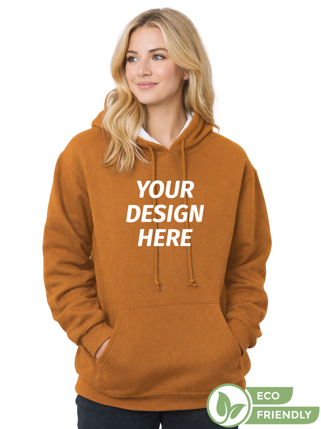 Bayside USA Made Super Heavy Thermal Lined Hooded Sweatshirt