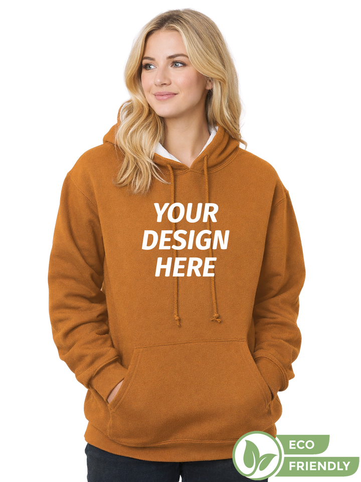 Bayside USA Made Super Heavy Thermal Lined Hooded Sweatshirt