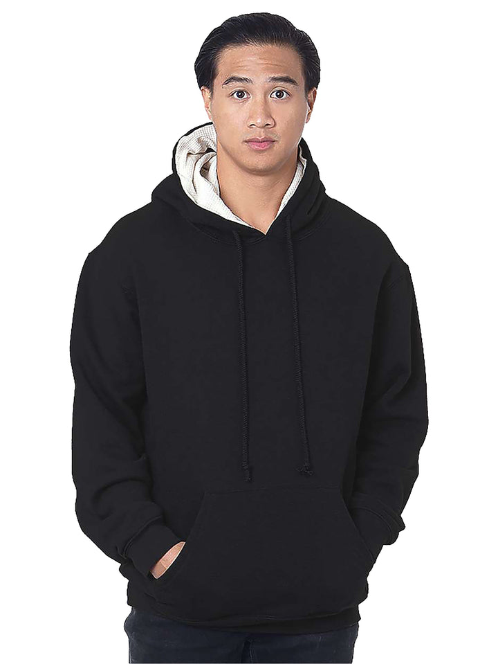 Bayside USA Made Super Heavy Thermal Lined Hooded Sweatshirt