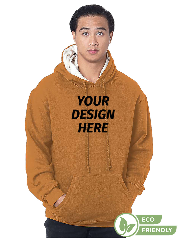 Bayside USA Made Super Heavy Thermal Lined Hooded Sweatshirt