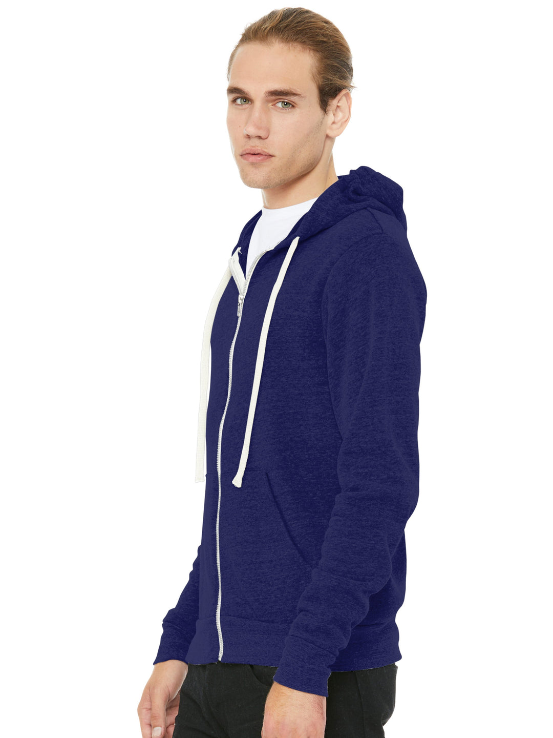 Bella and Canvas Tri-Blend Sponge Fleece Zip Up Hoodie