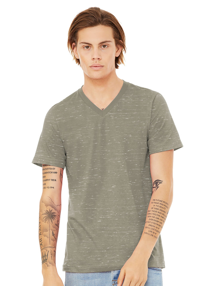 Bella and Canvas Textured Jersey V-Neck T-Shirt