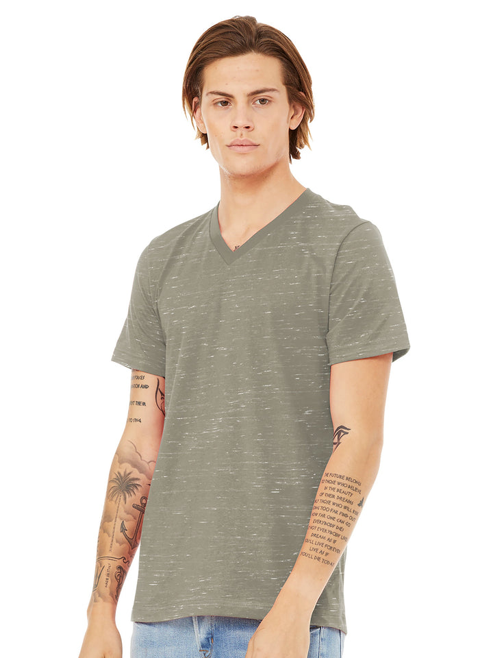 Bella and Canvas Textured Jersey V-Neck T-Shirt