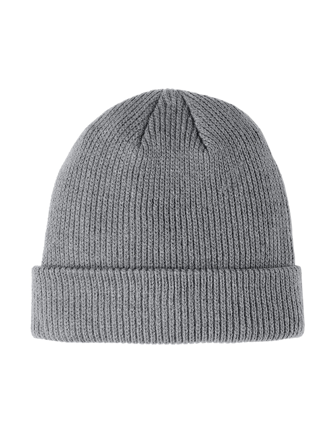 Heather gray Port Authority® Cozy Cuffed Beanie, a stylish and warm accessory. Perfect for customization with your embroidered logo.