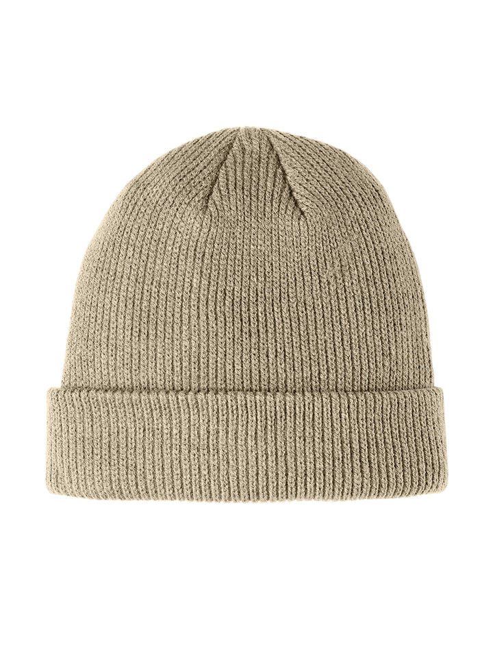 Custom Port Authority® Cozy Cuffed Beanie in khaki, made from soft acrylic for warmth and style. Ideal for embroidery to showcase your logo.