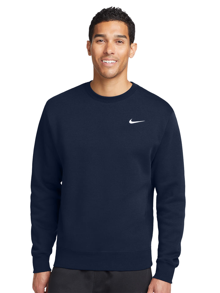 Nike Club Fleece with Embroidered Nike Swoosh Crewneck