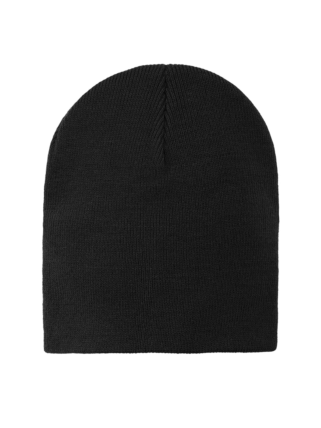 Port & Company® Beanie in black, a durable and warm knit hat designed for custom embroidery. Great for everyday wear and branding purposes.