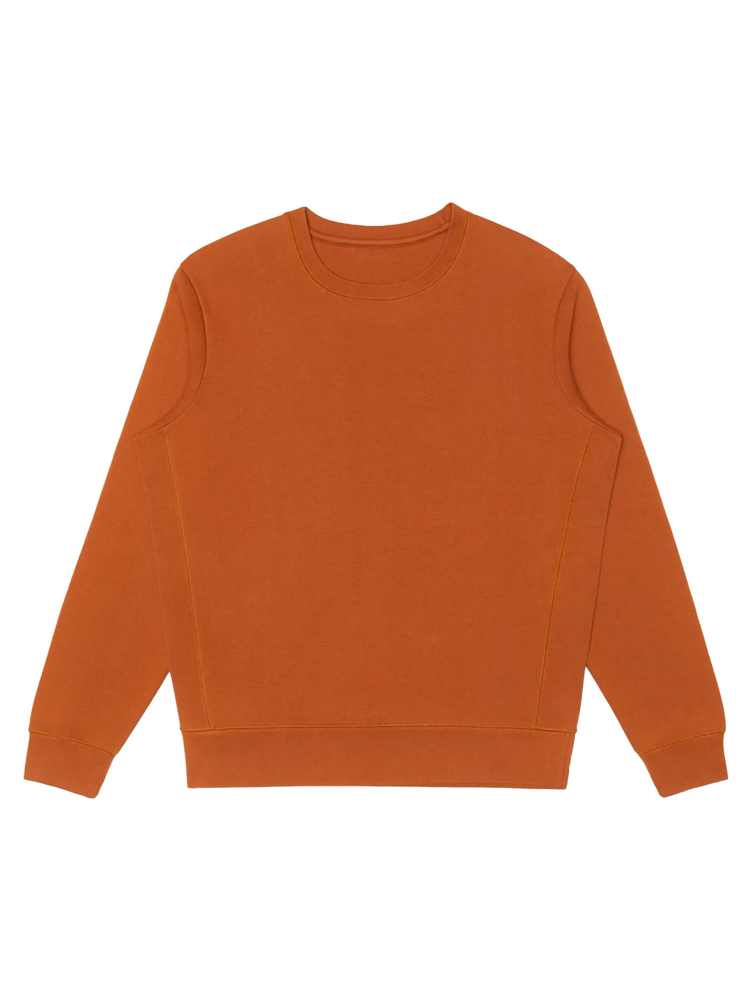 Rust orange Original Favorites crewneck sweatshirt with reinforced stitching. Heavyweight fabric for a premium feel.