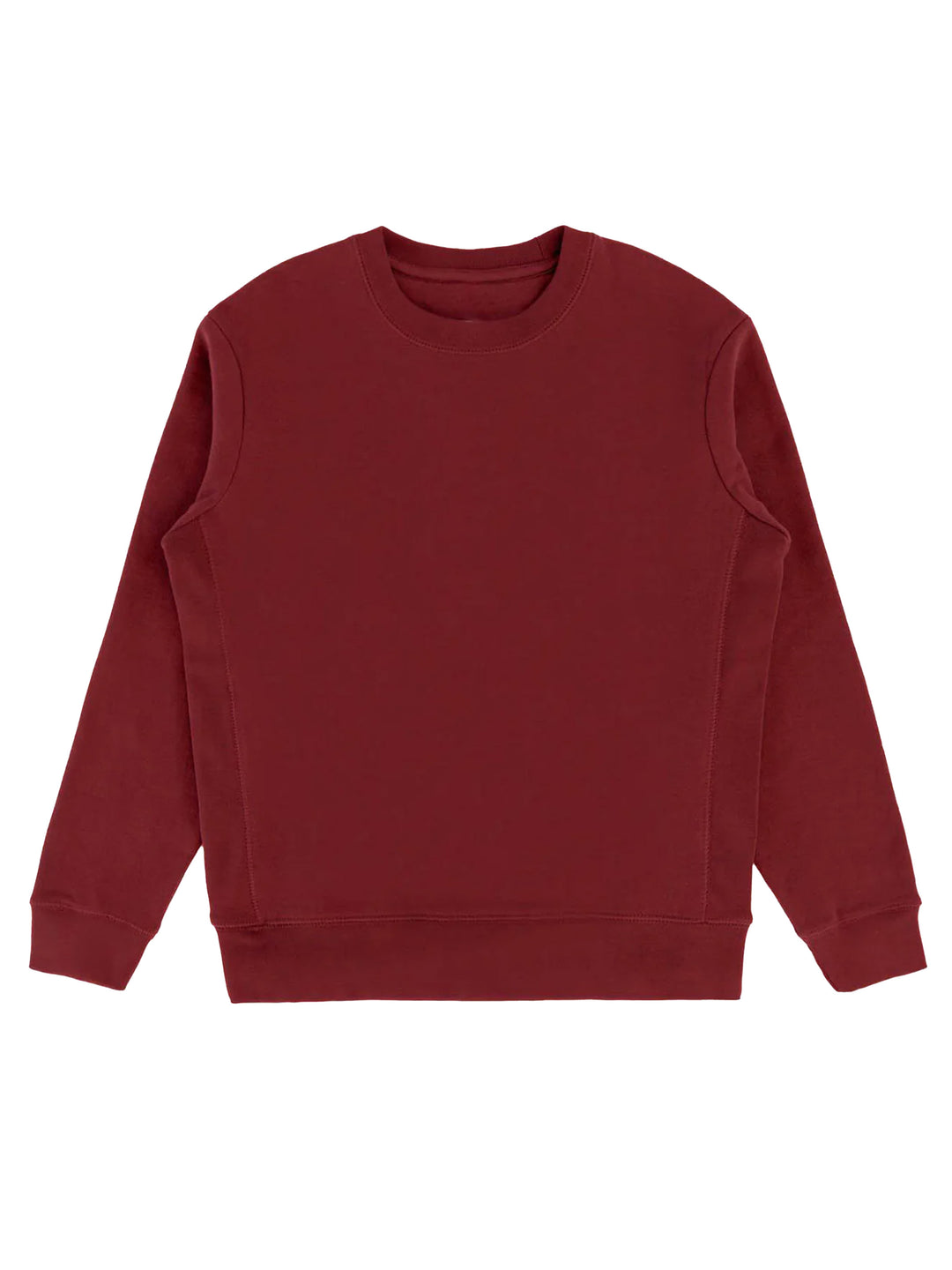 Deep red Original Favorites crewneck sweatshirt with a classic fit. Made from heavyweight fabric for superior comfort.